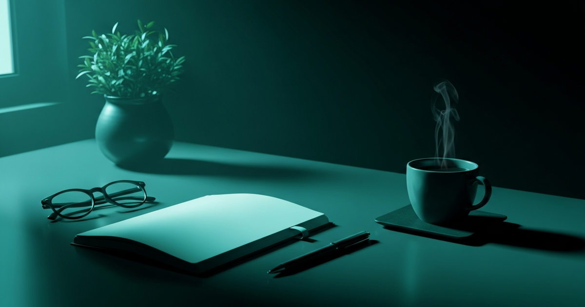 A calm, focused workspace